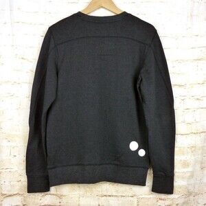 G-Star Raw Orando Sweatshirt Mens S Charcoal Knit Crew Zip LS Back Graphic Logo